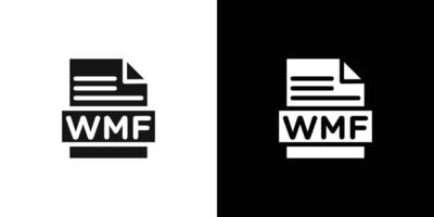 WMF File Document Icon Flat fill set collection vector