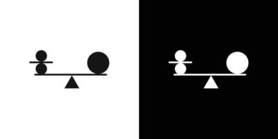balancing icon flat line symbol set. vector