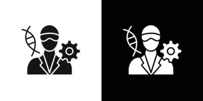 Biomedical engineer icon flat line symbol set. vector