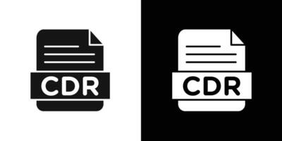 CDR File Document Icon flat line symbol set. vector