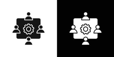 Coordination icon flat line symbol set. vector