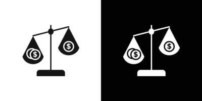 Compare price icon flat line symbol set. vector
