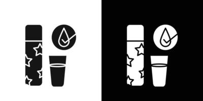 Drinking enough water icon flat line symbol set. vector