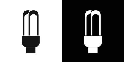energy efficiency light bulb icon flat line symbol set. vector
