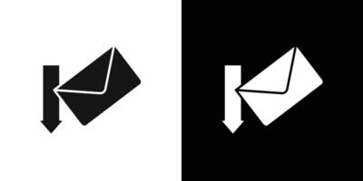 Envelope mail drop icon flat line symbol set. vector