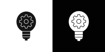Idea generation icon flat line symbol set. vector