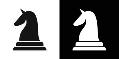 knight chess icon flat line symbol set. vector