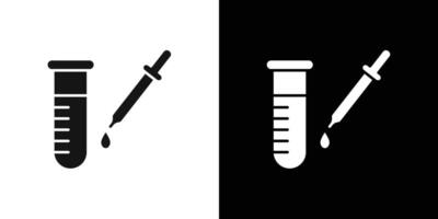 Laboratory test icon flat line symbol set. vector