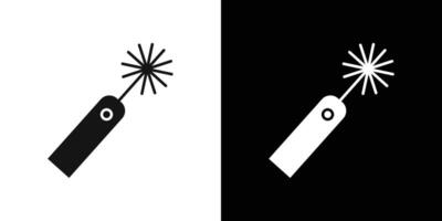 laser icon flat line symbol set. vector