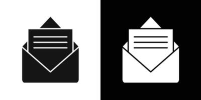 Mail message icon flat line symbol set. vector
