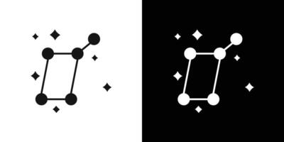 Lyra Constellation icon flat line symbol set. vector