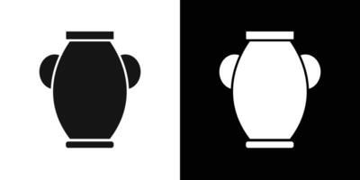 Manna Jar icon flat line symbol set. vector