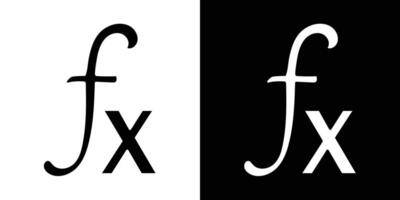 Math function icon flat line symbol set. vector