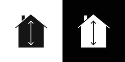 Minimum ceiling heights icon flat line symbol set. vector