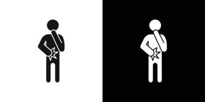 Nausea icon flat line symbol set. vector