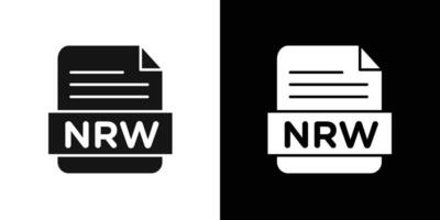 NRW File Document Icon flat line symbol set. vector