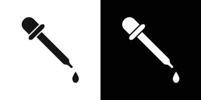 pipette icon flat line symbol set. vector