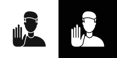 Rejection icon flat line symbol set. vector