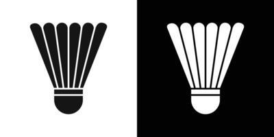 Shuttlecock Icon flat line symbol set. vector