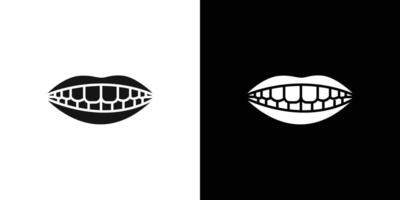 smile with teeth icon flat line symbol set. vector