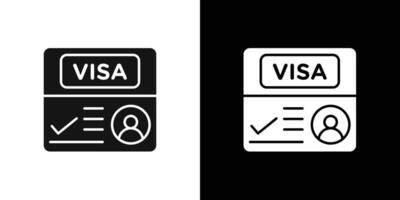 Start up visa icon flat line symbol set. vector