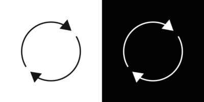 Synchronization icon flat line symbol set. vector