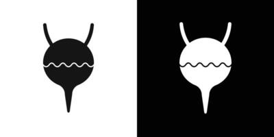 Urinary bladder icon flat line symbol set. vector