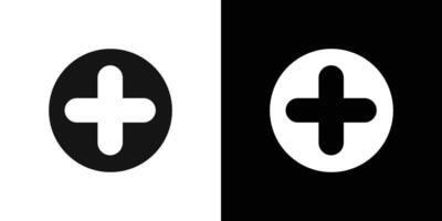 Add Icon Flat set outline vector