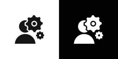 Administrator icon Flat set outline vector