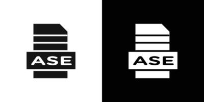 ASE File Document Icon flat line symbol set. vector