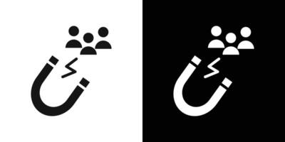 Attraction icon Flat set outline vector