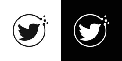 bird icon flat line symbol set. vector
