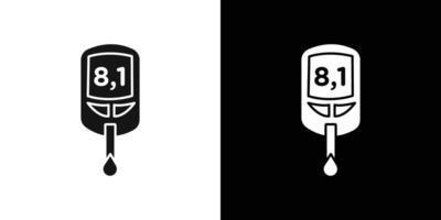 blood glucose icon flat line symbol set. vector