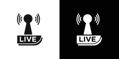 Broadcast Icon flat line symbol set. vector