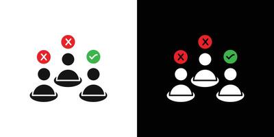 Candidate icon Flat set outline vector