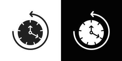 counterclockwise rotation icon Flat set outline vector