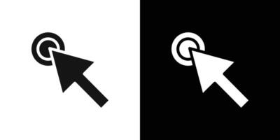 Cursor icon Flat set outline vector