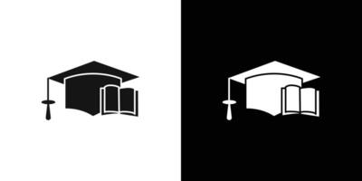 education Scholarship icon Flat set outline vector