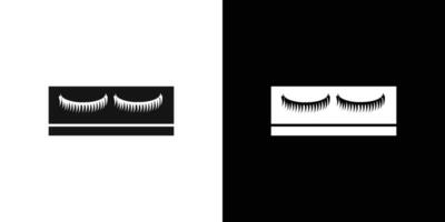 False eyelashes icon Flat set outline vector