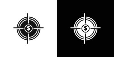 Funds hunting icon flat line symbol set. vector