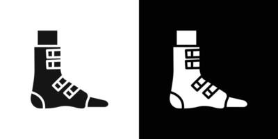 Foot splint icon Flat set outline vector