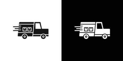 logistics management icon Flat set outline vector
