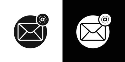 Mail message icon flat line symbol set. vector