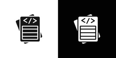 Script icon Flat set outline vector