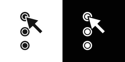 select element icon Flat set outline vector