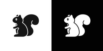 squirrel icon Flat set outline vector