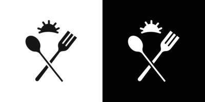 Sunrise Breakfast Icon Flat set outline vector