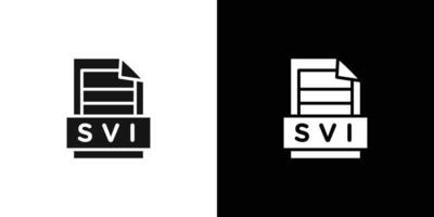 SVI File Document Icon Flat set outline vector