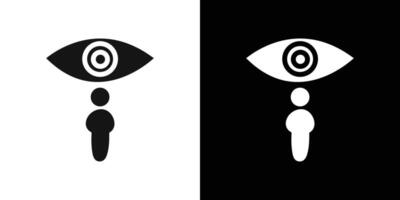 surveillance icon flat line symbol set. vector