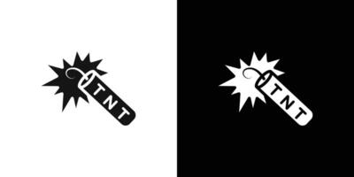 TNT dynamite icon flat line symbol set. vector